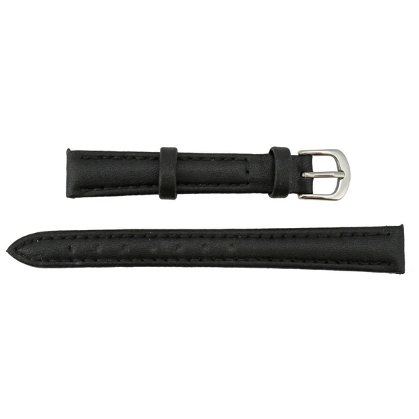 Hadley Roma14mm Vegan Black Microfiber Watch Band 6 5/8 Inch Length