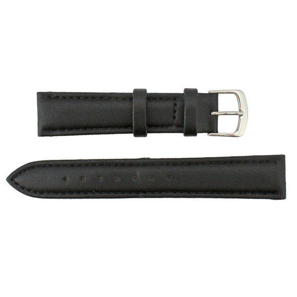 Hadley Roma16mm Vegan Black Microfiber Watch Band 7 1/2 Inch Length