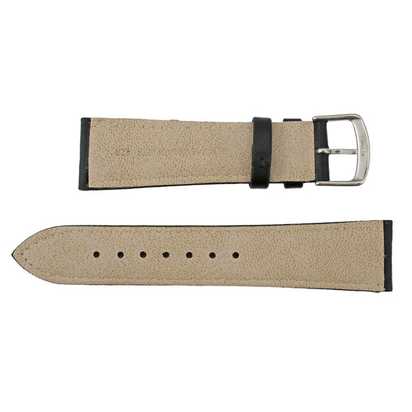 Hadley Roma 22mm Vegan Black Microfiber Watch Band 7 1/2 Inch Length