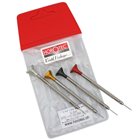 Horotec Set of 4 Stainless Steel Watchmaker Screwdrivers