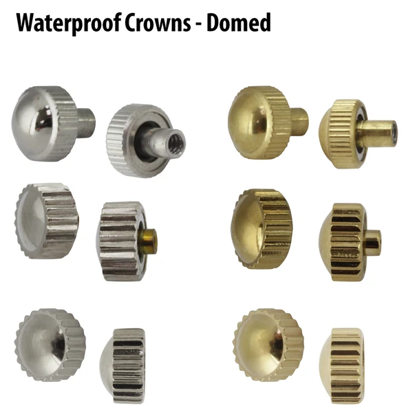 Domed Top Quartz Waterproof Watch Crowns
