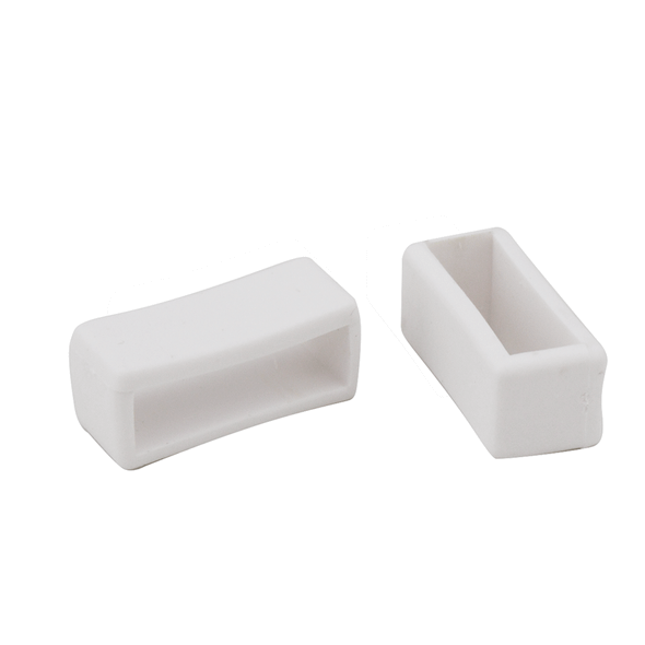 PVC Strap Keeper Solid White Watch Loop Package Of 2