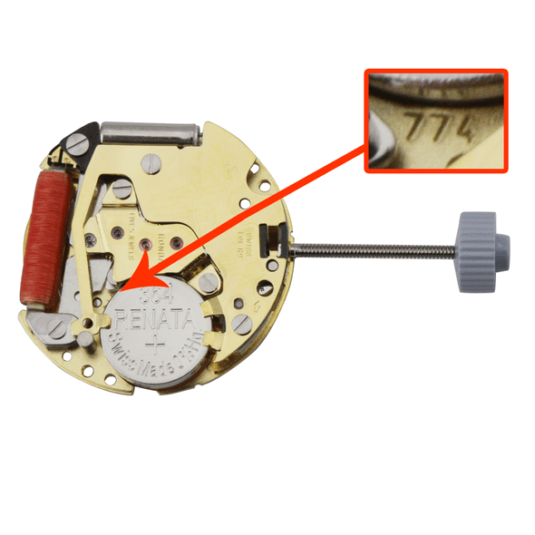 Harley Ronda 2 Hand Quartz Watch Movement HQ774-6 Date at 6:00 Overall Height 3.7mm
