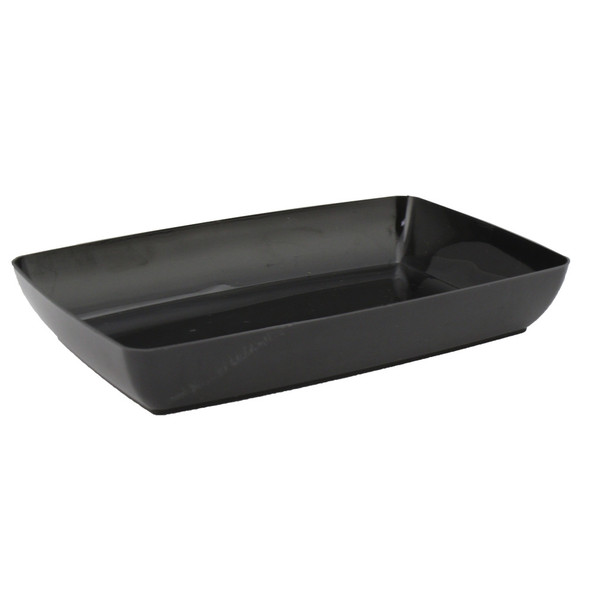 Black Plastic Parts Storage Tray Organizer 4 x 6 Inches
