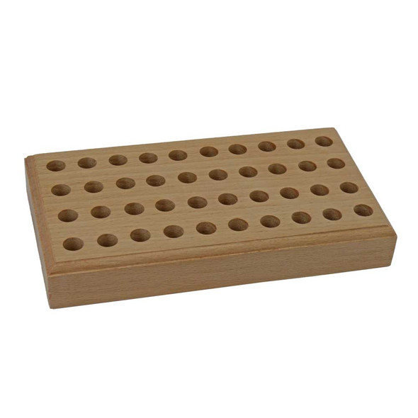 Wood 40 Hole Metal Stamp Holding Block