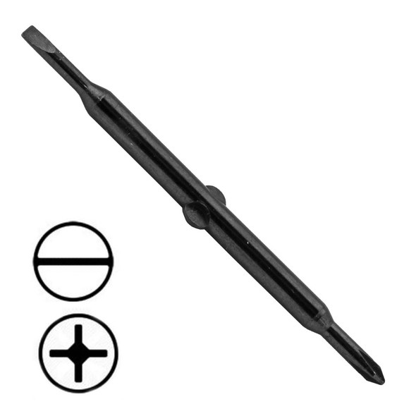Reversible Combination Phillips and Flat Head Screwdriver Blades