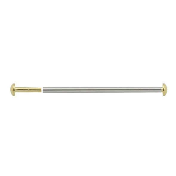 Watch Band Clasp Pressure Pin Refills for Tri Fold Buckles With Gold 2.0mm Heads