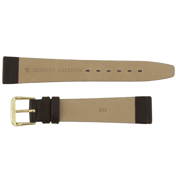 Brown Leather Watch Band 15mm Smooth Calf 6 3/4 Inch Length