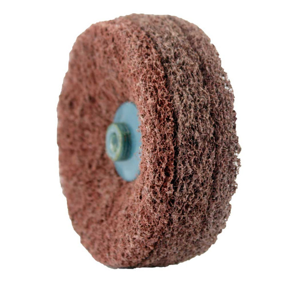 Satin Finish Buff with Plastic Center 4 Inch 3 Ply Coarse