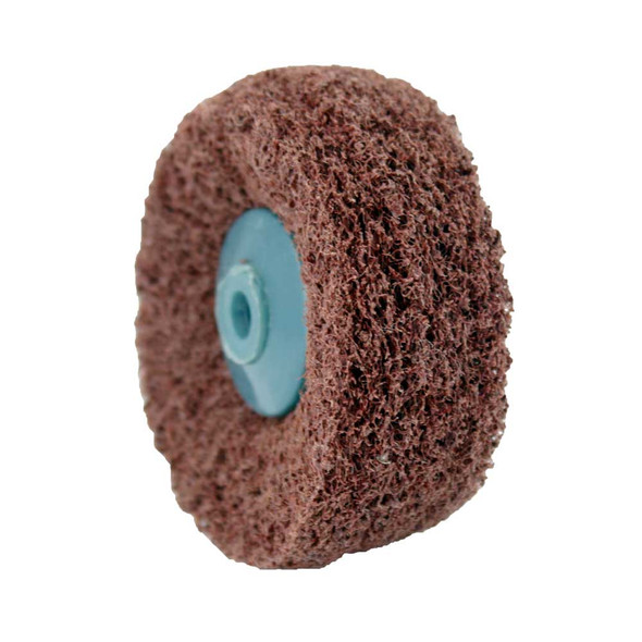 Satin Finish Buff with Plastic Center 3 Inch 3 Ply Coarse