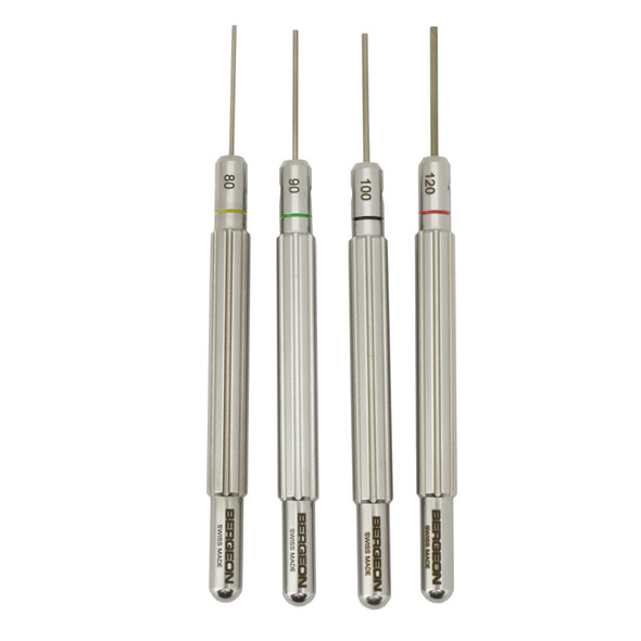 Bergeon 6988 Watch Band Pin Punch Tool Kit 4 Piece Set in Pouch