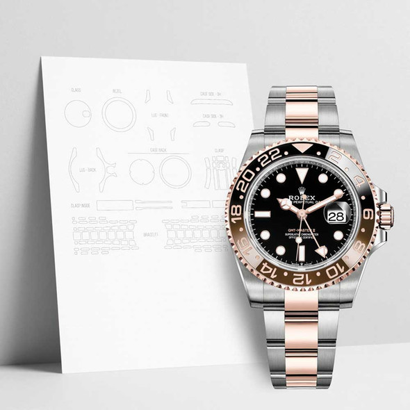 Anti Scratch Watch Shells™ Protective Film for Rolex® GMT 126711 Premium Package