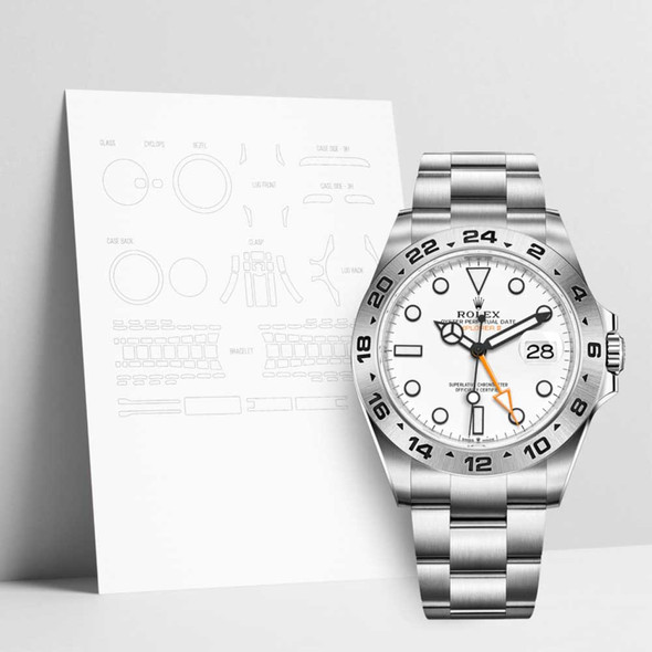 Anti Scratch Watch Shells™ Protective Film for Rolex® Explorer 226570 Premium Package