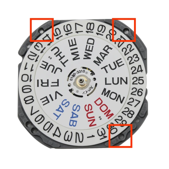 Genuine Seiko 3 Hand Quartz Watch Movement 6N43 Day And Date At 3:00 Overall Height 5.1mm