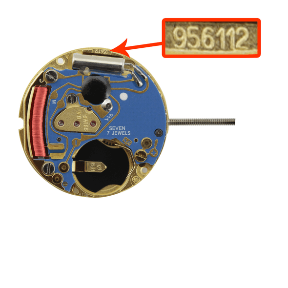 ETA® Watch Movement 956.112.4 Quartz Movement With High Canon Pinion Overall Height 4.7mm