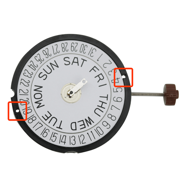 Harley Ronda 3 Hand Quartz Watch Movement HQ517R-6 Day Inside At 12:00 Date At 6:00 Overall Height 4.7mm