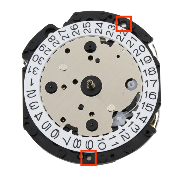 Hattori Japan 6 Hand Chrono Quartz Watch Movement VD53-LLB Date At 4:30 Overall Height 8.1mm