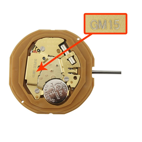 Miyota/Citizen LTD 2 Hand Quartz Watch Movement GM15-6 Date At 6:00 Overall Height 3.9mm