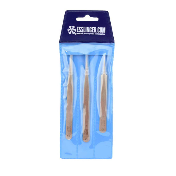 Dumont Dumoxel 3 Piece Tweezer Set