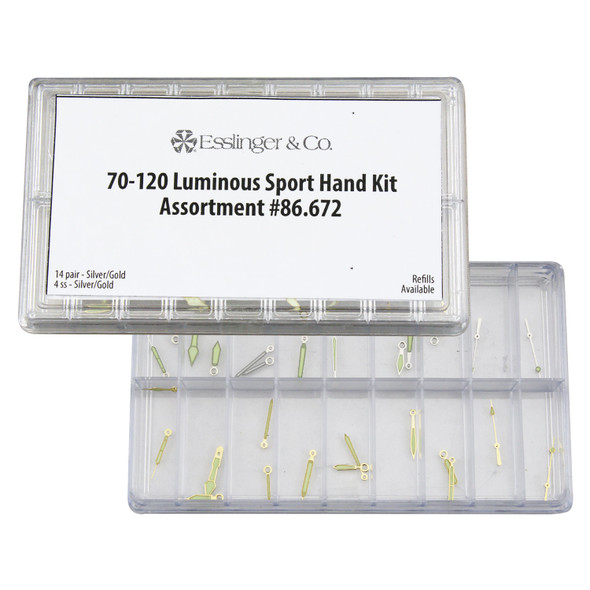 Assortment Of Luminous Sport Style Hands To Fit 70-120 Hand Hole Sizes