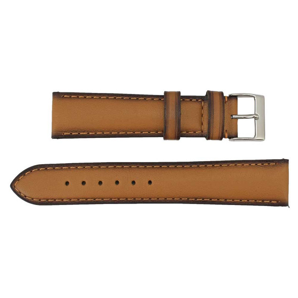Watch Band 22mm Classic Calf Tan Leather 7 7/8 Inch Length