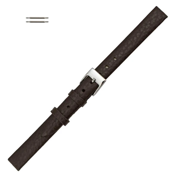 Watch Band 10mm Brown Crushed Leather Calf Style 7 1/8 Inch Length