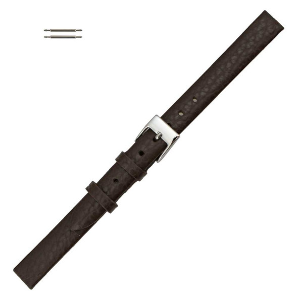 14mm Calf Leather Watch Band Brown Crushed Style 7 1/8 Inch Length