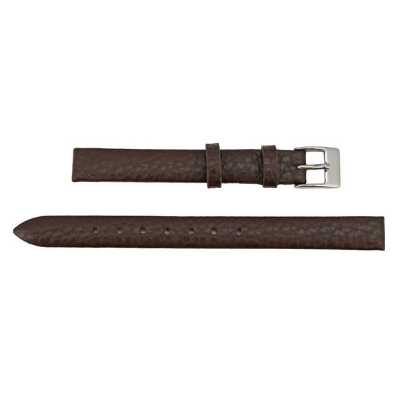 14mm Calf Leather Watch Band Brown Crushed Style 7 1/8 Inch Length