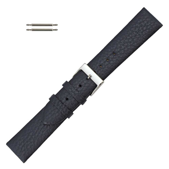 Blue Crushed Style Leather 22mm Smooth Calf 7 1/2 Inch Length
