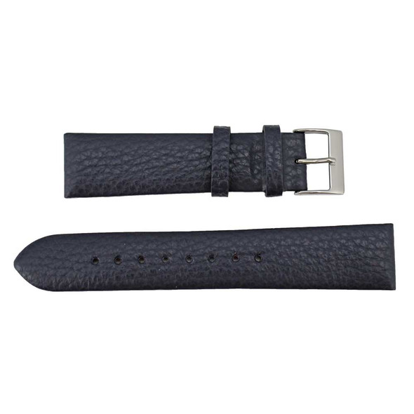 Blue Crushed Style Leather 22mm Smooth Calf 7 1/2 Inch Length