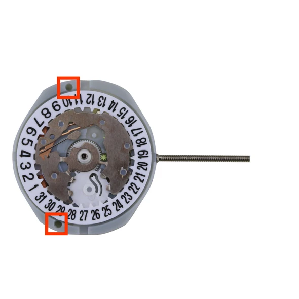 Chinese Sunon® 3 Hand Quartz Watch Movement PE26D-6 Date at 6:00 Overall Height 4.3mm