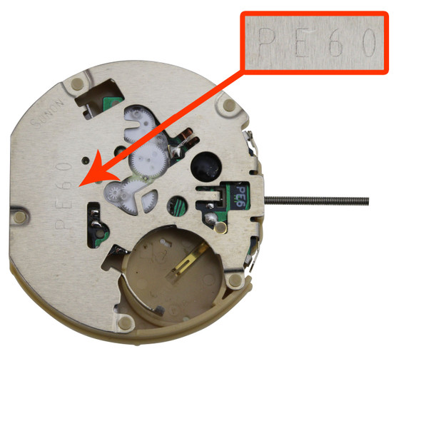 Far East Sunon® 6 Hand Special Multi-Function Quartz Watch Movement PE612-1 Date At 4:30 Overall Height 6.8mm