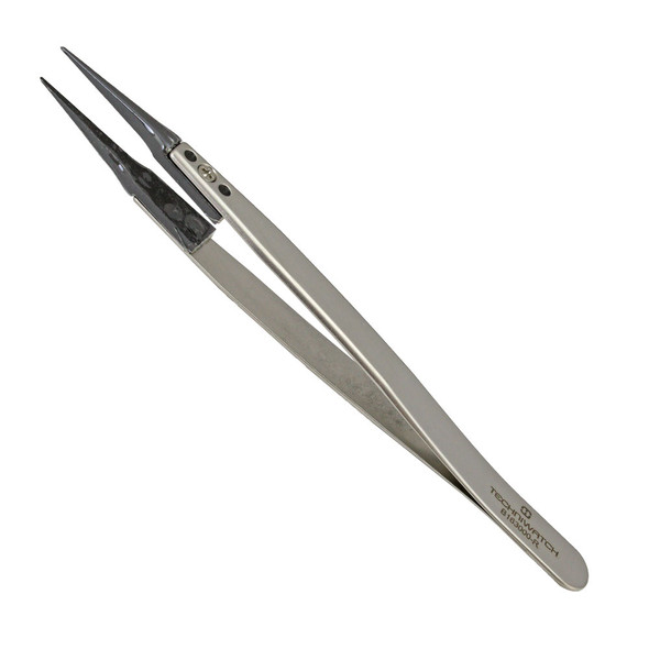 TechniWatch Anti-Slip Coated Tweezer with Fine Tips 