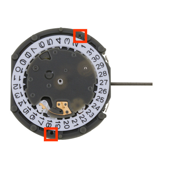 Far East Sunon® 6 Hand Quartz Chrono Watch Movement PE50D Date At 4:30 Overall Height 6.8mm