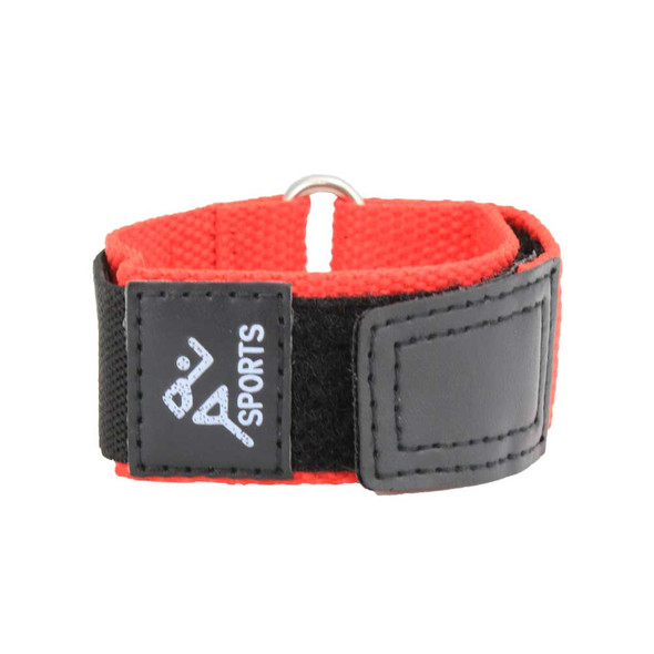 22mm Black/Red Nylon And Leather Watch Strap Velcro® Style Sport Band 9 Inch Length