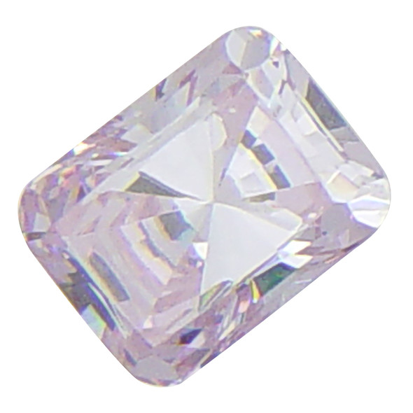 Emerald Cut CZ Lavender