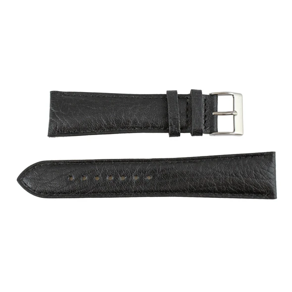 Black 21mm Soft Padded Leather Watch Strap  7 7/8 Inch Length