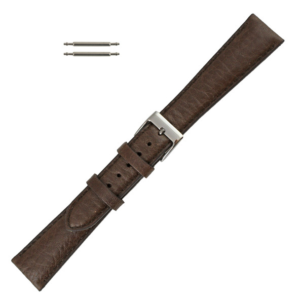 Brown 18mm Soft Padded Leather Watch Strap  7 7/8 Inch Length