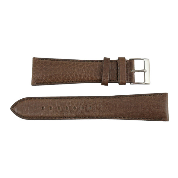 Brown 22mm Soft Padded Leather Watch Strap  7 7/8 Inch Length