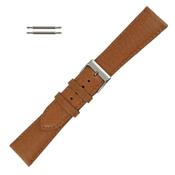 Tan 21mm Soft Padded Leather Watch Strap  7 7/8 Inch Length