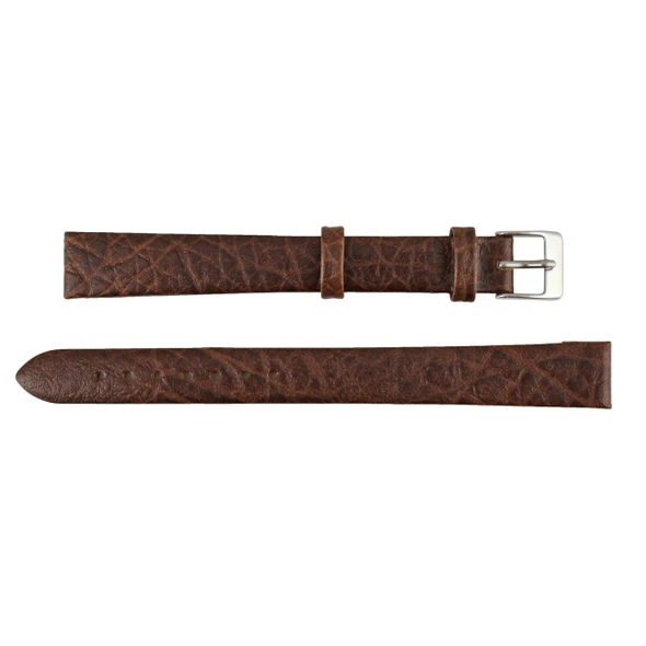 Watch Band 14mm Brown Soft Flat Leather Classic Calf 8 1/2 Inch Length
