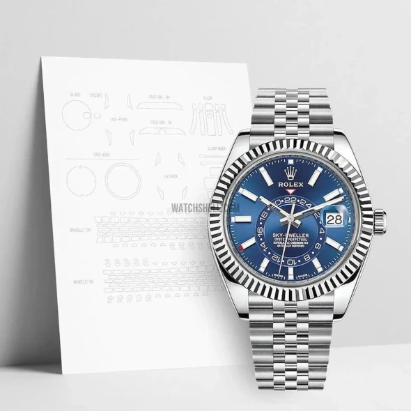 Anti Scratch Watch Shells™ Protective Film for Rolex® Sky Dweller 326934 Standard Package