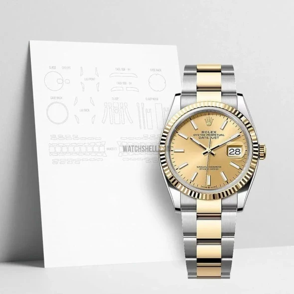 Anti Scratch Watch Shells™ Protective Film for Rolex® DateJust 126233 Standard Package