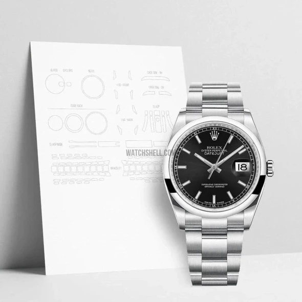 Anti Scratch Watch Shells™ Protective Film for Rolex® Datejust 116200 Oyster Premium Package
