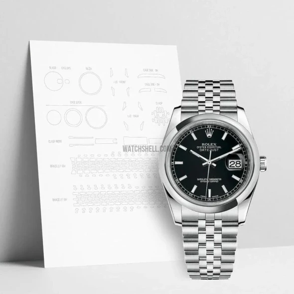 Anti Scratch Watch Shells™ Protective Film for Rolex® Datejust 116200 Jubilee Premium Package