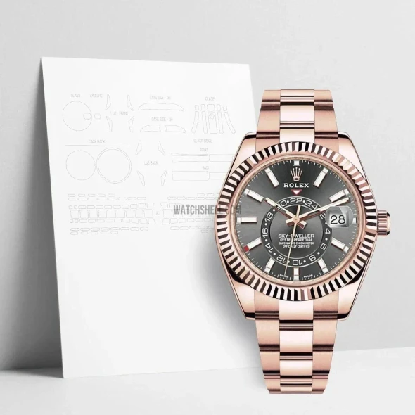 Anti Scratch Watch Shells™ Protective Film for Rolex® Sky Dweller 326935 Standard Package