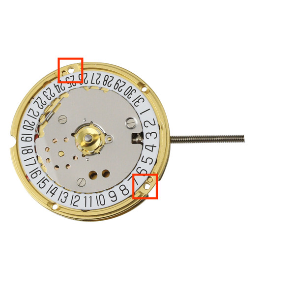 ETA® 2 Hand Quartz Watch Movement F03.115-2.0/6 Replaces F03.111-2.0/6 Date At 6:00 Low Canon Pinion Overall Height 3.3mm