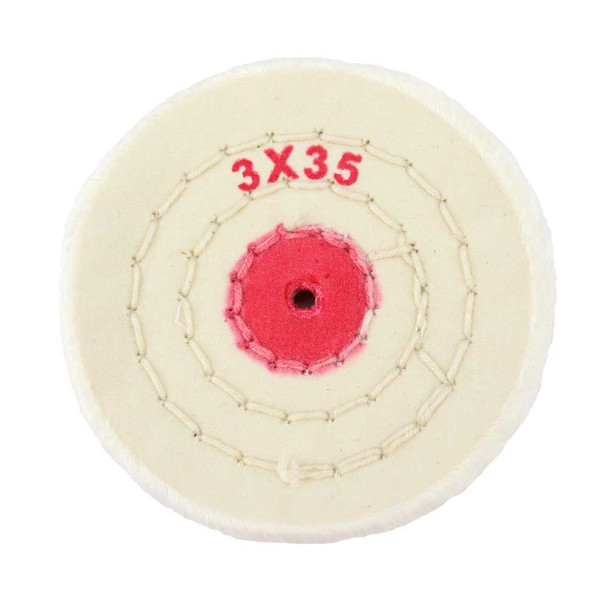 Buffs Finex Muslin Shellac Centers Diameter 3 Inch Ply 35 Stitching 3 Rows