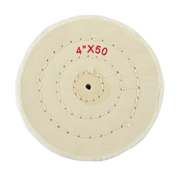 Buffs Finex Muslin Shellac Center  4"Diam ~  50 Ply   4 Row Stitch