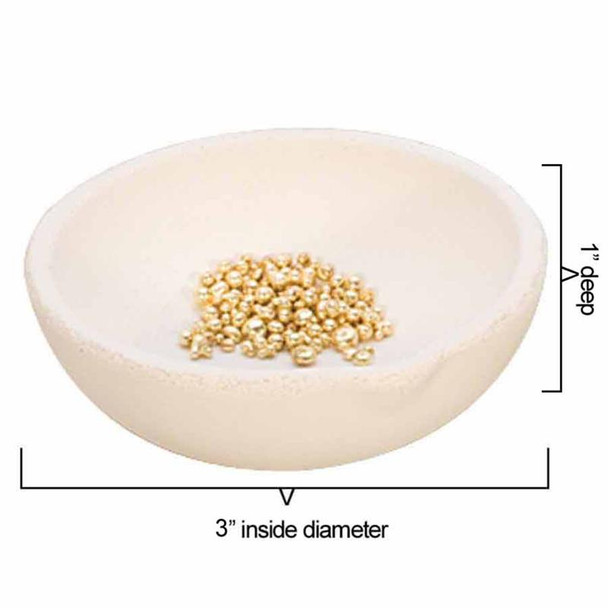 3 inch diameter jewelry casting crucible
